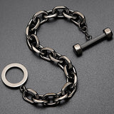 Stainless Steel Men's Hand Band Bracelet Homme Man Bangles Male Jewelry