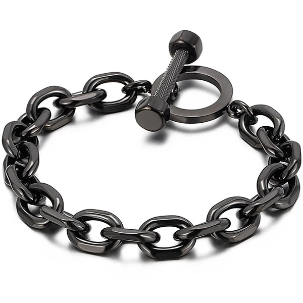 Stainless Steel Men's Hand Band Bracelet Homme Man Bangles Male Jewelry