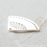 Solid Brass Fan Charm 32x25mm
