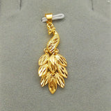 24kt Plated Brass Peacock Pendant Sand Necklace Wedding Colgante