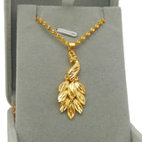 24kt Plated Brass Peacock Pendant Sand Necklace Wedding Colgante