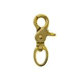 Solid Brass Heart Swivel Trigger Snap Hooks with 0.5in O Ring Keychain