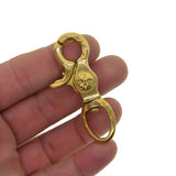 Solid Brass Heart Swivel Trigger Snap Hooks with 0.5in O Ring Keychain