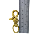 Solid Brass Heart Swivel Trigger Snap Hooks with 0.5in O Ring Keychain
