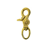 Solid Brass Heart Swivel Trigger Snap Hooks with 0.5in O Ring Keychain