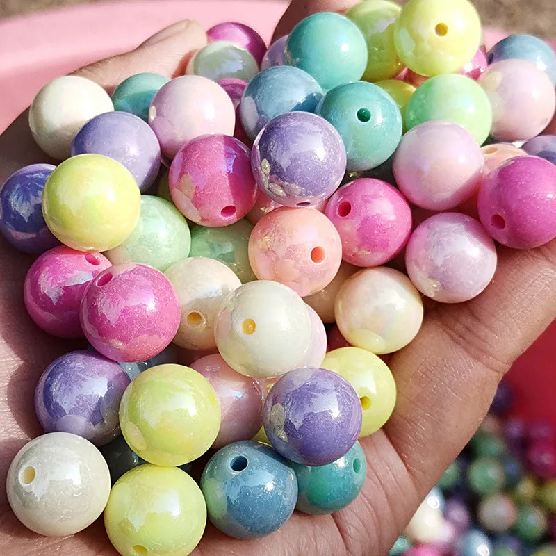 Acrylic Heart Beads 4*7mm Flat Coin Round Shape 500pcs