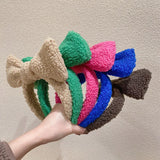 Fleece Bowknot Hairbands Girls Wash Face Headbands Makeup Hair Accessories