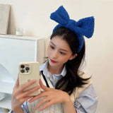 Fleece Bowknot Hairbands Girls Wash Face Headbands Makeup Hair Accessories