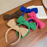 Fleece Bowknot Hairbands Girls Wash Face Headbands Makeup Hair Accessories