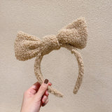Fleece Bowknot Hairbands Girls Wash Face Headbands Makeup Hair Accessories