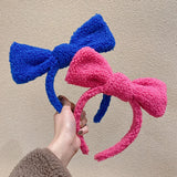 Fleece Bowknot Hairbands Girls Wash Face Headbands Makeup Hair Accessories