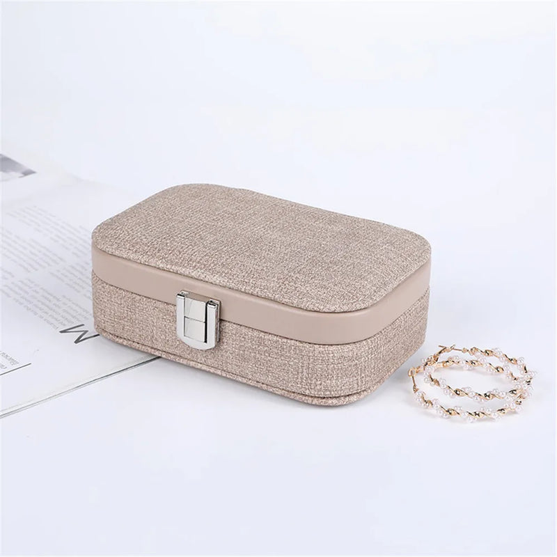 Portable Jewelry Box for Women, Necklace Ring Earring Bracelet Storage