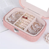 Portable Jewelry Box for Women, Necklace Ring Earring Bracelet Storage