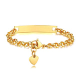 Personalized Stainless Steel Bar Bracelet with Initials