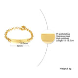 Personalized Stainless Steel Bar Bracelet with Initials