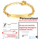 Personalized Stainless Steel Bar Bracelet with Initials