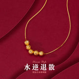 Golden Bean Pendant Necklace for Women