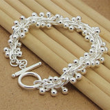 925 Silver Bead Bracelet for Women Wedding