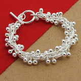 925 Silver Bead Bracelet for Women Wedding