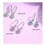 925 Sterling Silver Created Stud Earrings Women Fine Jewellery