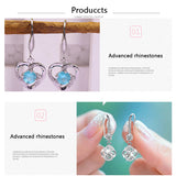 925 Sterling Silver Created Stud Earrings Women Fine Jewellery