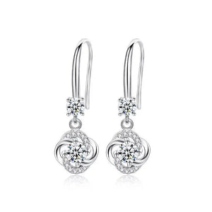 925 Sterling Silver Created Stud Earrings Women Fine Jewellery