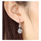 925 Sterling Silver Created Stud Earrings Women Fine Jewellery