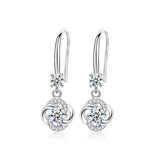 925 Sterling Silver Created Stud Earrings Women Fine Jewellery