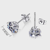 925 Sterling Silver Stud Post Earrings 5mm Zircon OL Daily Wear Jewelry