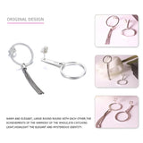 S925 Drop Earrings Women Tassel Asymmetry Dangle Earring Geometric Fine Jewelry