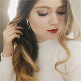 S925 Drop Earrings Women Tassel Asymmetry Dangle Earring Geometric Fine Jewelry