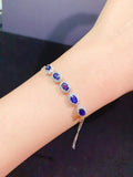 S925 Silver Ruby Bracelet for Women Party Charm Bijoux Femme Silver 925 Jewelry