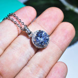 S925 Sterling Silver Necklace with Moissanite Pendant