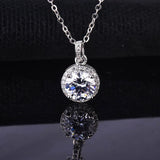 S925 Sterling Silver Necklace with Moissanite Pendant