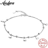 Solid 925 Silver Anklet Woman Careful Pendant Silver Anklet