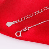 925 Silver Heart Pendant Anklet Women Jewelry