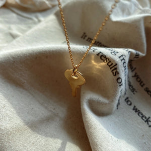 925 Silver Key Pendant Necklace for Women Choker Jewelry Gift
