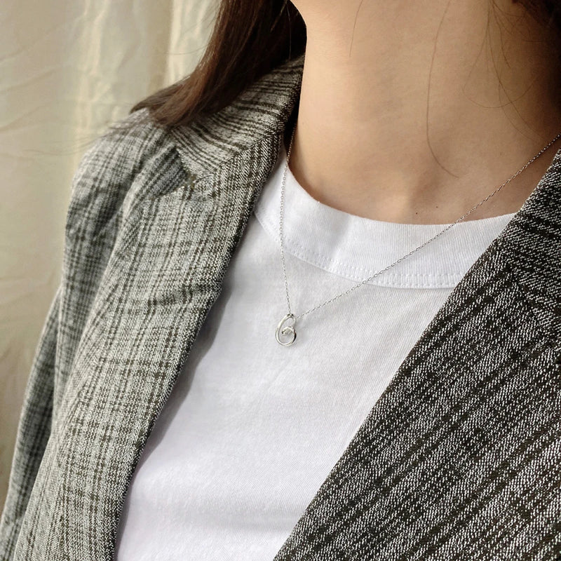 925 Silver Knot Pendant Necklace for Women