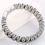 Stainless Steel Braided Bracelet 13MM Width Men's Leather Gift