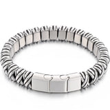Stainless Steel Braided Bracelet 13MM Width Men's Leather Gift