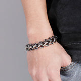 Stainless Steel Men's Bracelet Vintage Metal Bangles Father's Gift