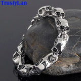 Stainless Steel Skulls Ghost Chain Bracelet Men Masculine Halloween Jewelry