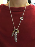 Vintage Indian Style Silver Eagle Hook & Round Wheel Clasp for Necklace