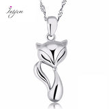Sterling Silver Fox Charm Necklace for Women Fine Jewelry Party Valentines