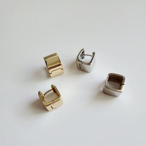 925 Silver Huggie Hoop Punk Earring Small Cartilage Buckle
