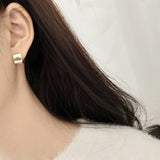 925 Silver Huggie Hoop Punk Earring Small Cartilage Buckle