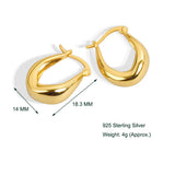 925 Sterling Silver Hoop Earrings for Daily Wear