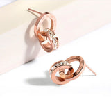 Sterling Silver Roman Numeral Earrings Rose Plated 925 Fine Jewelry