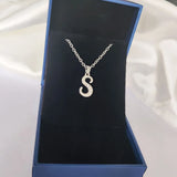 Titanium Alphabet Letter Pendant with Zircon DIY Jewelry Making