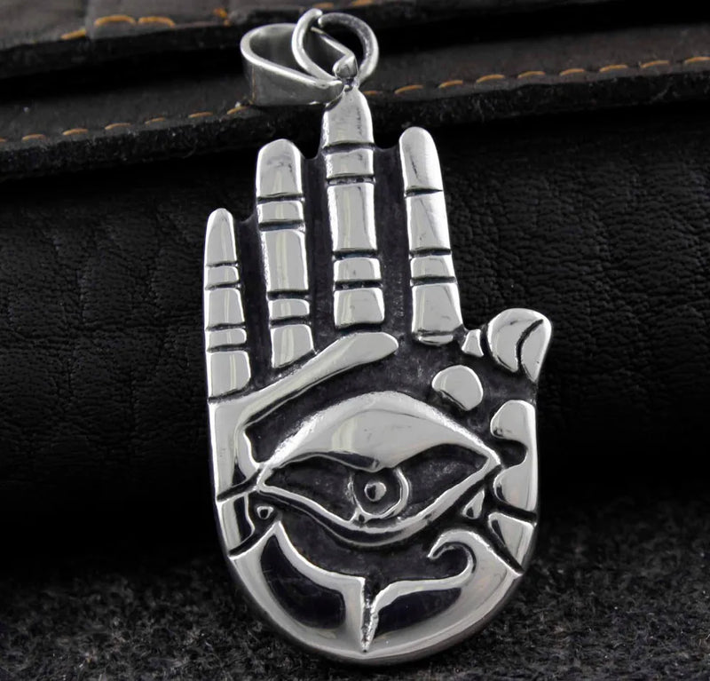 Titanium Stainless Steel HAMSA HAND Men's Pendant Gift